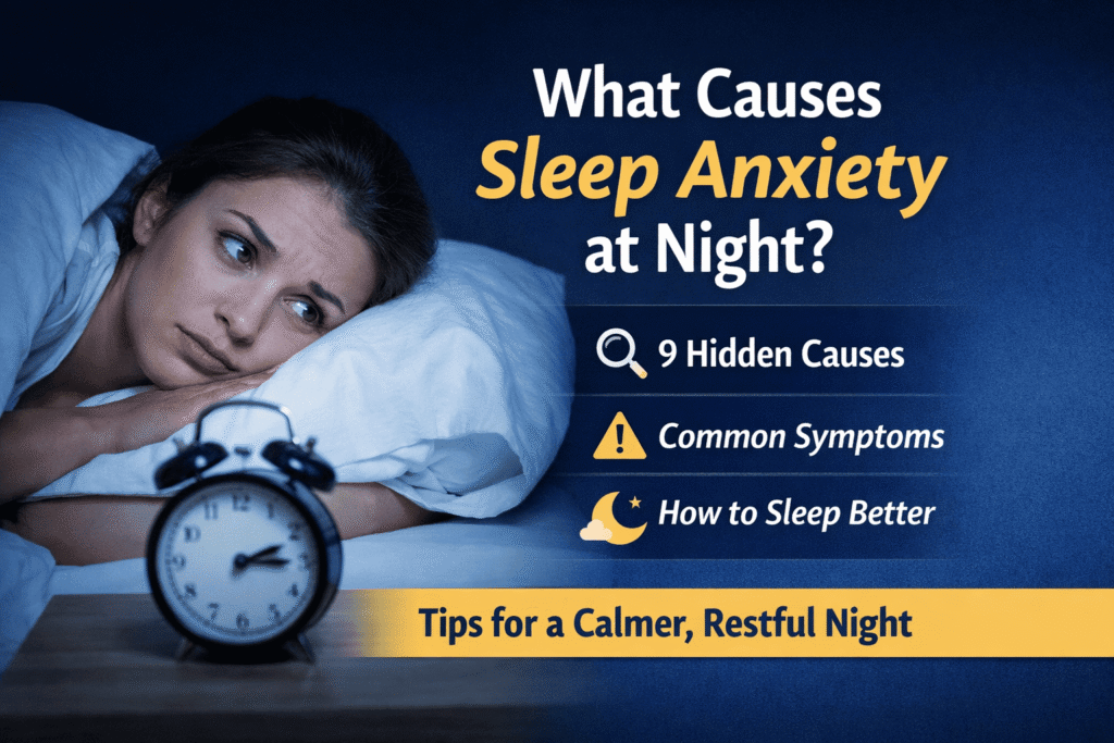 What causes sleep anxiety at night?