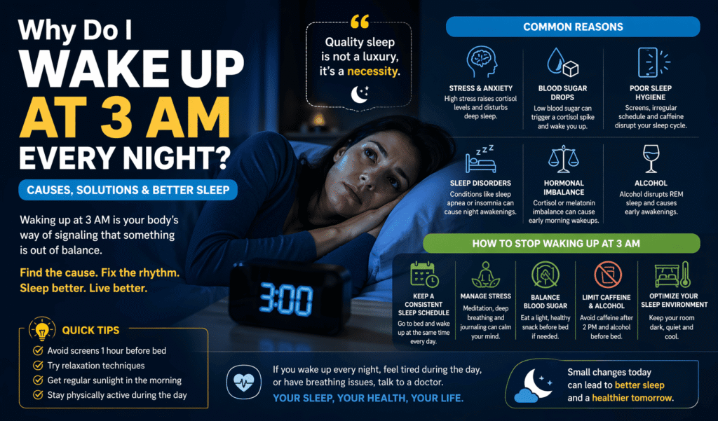 Why do I wake up at 3 AM every night?