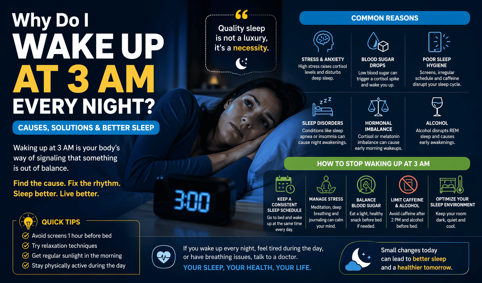 Why do I wake up at 3 AM every night?