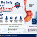 What are the early symptoms of esophageal stricture?