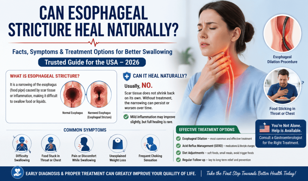 Can esophageal stricture heal naturally?