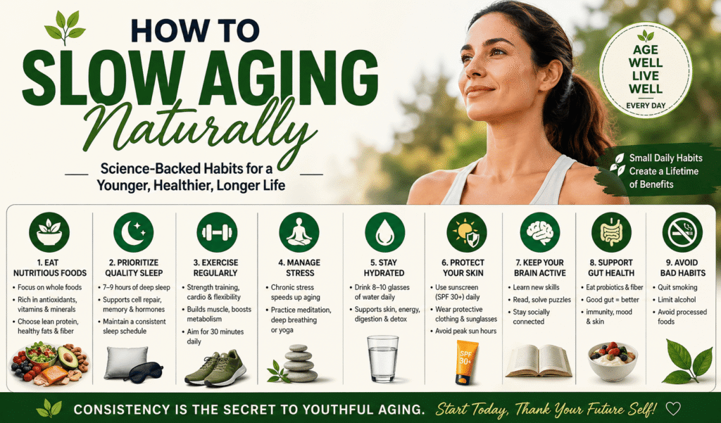 How to slow aging naturally?