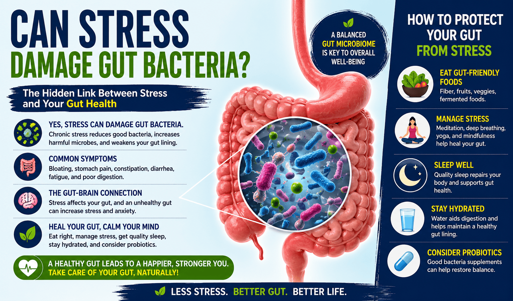 Can stress damage gut bacteria?