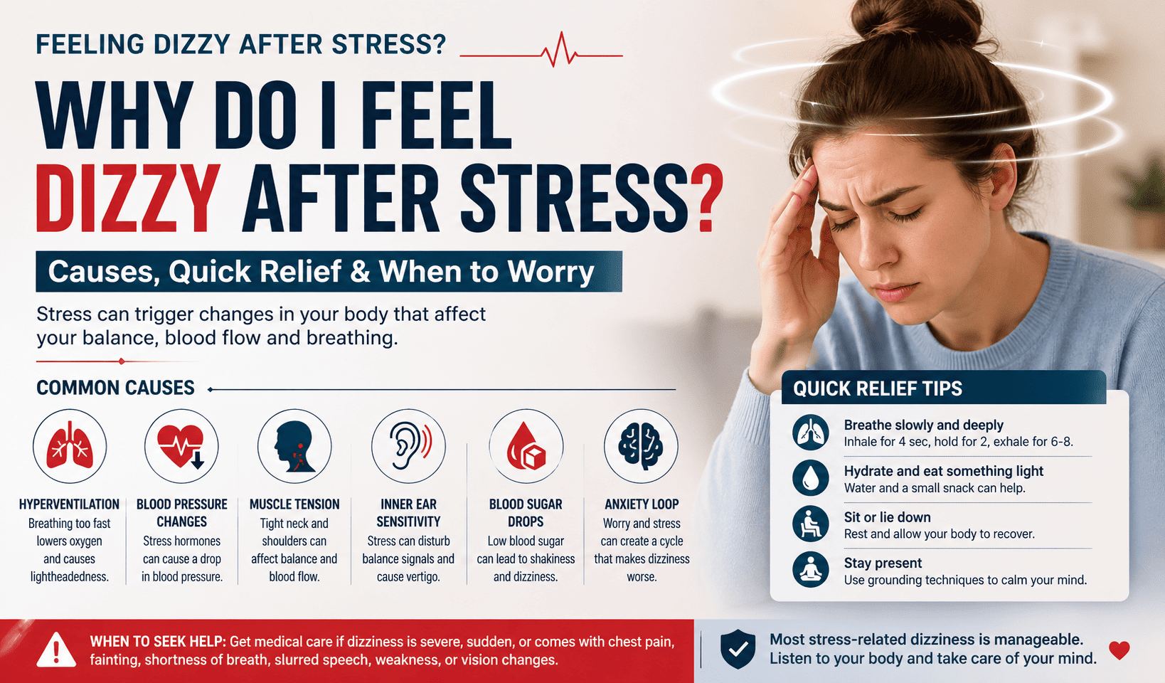 Why do I feel dizzy after stress?