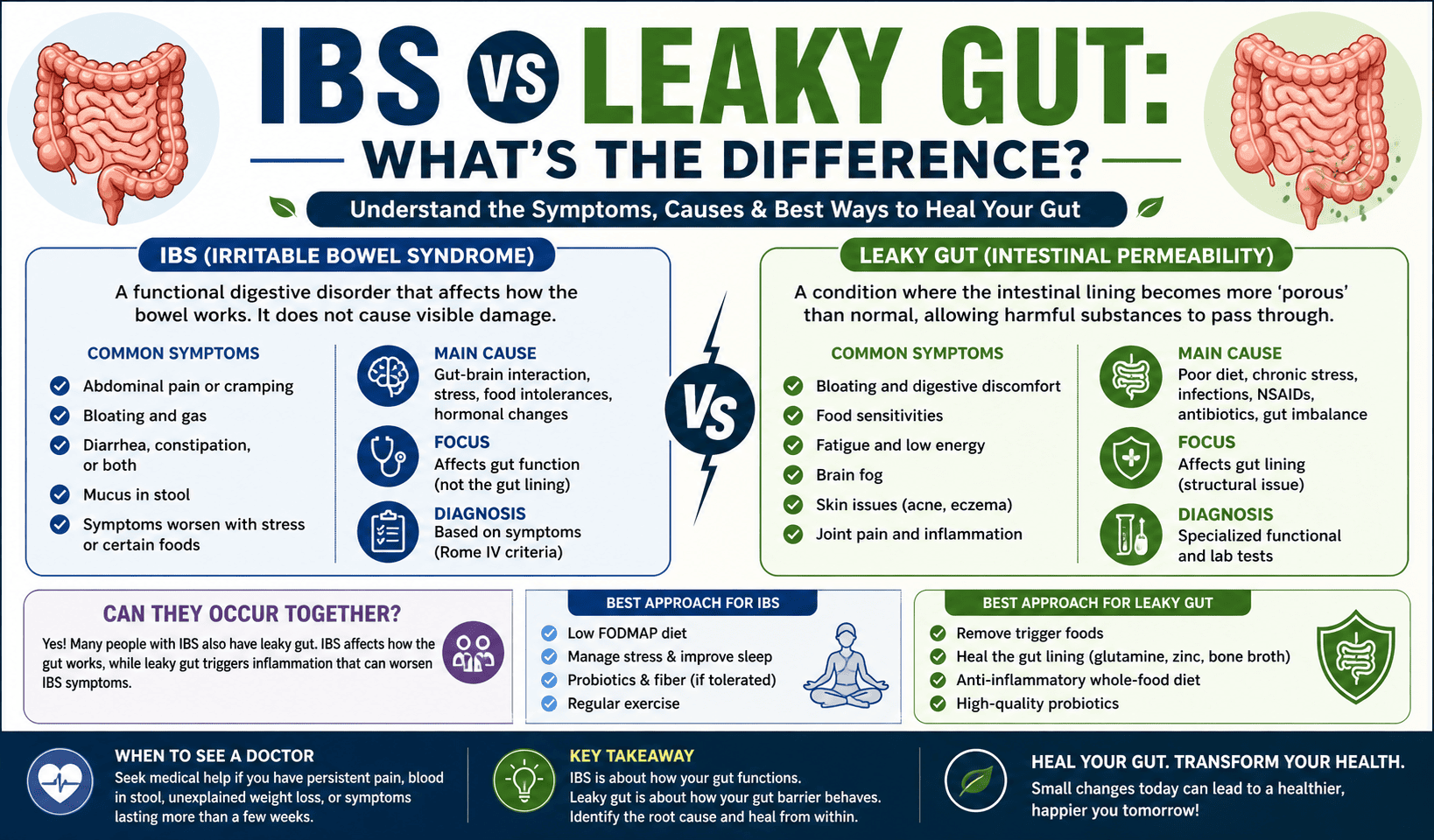 IBS vs leaky gut: what’s the difference?
