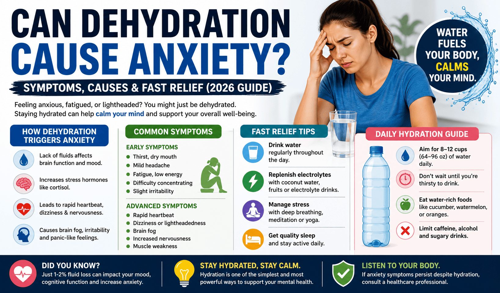 Can dehydration cause anxiety?