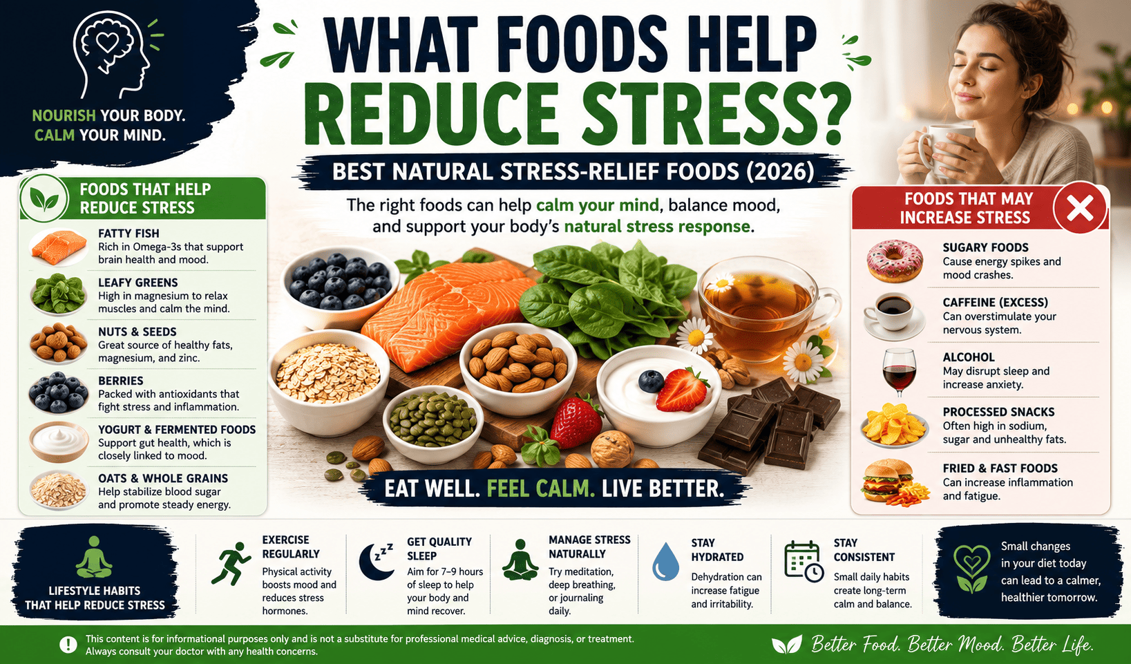 What foods help reduce stress?