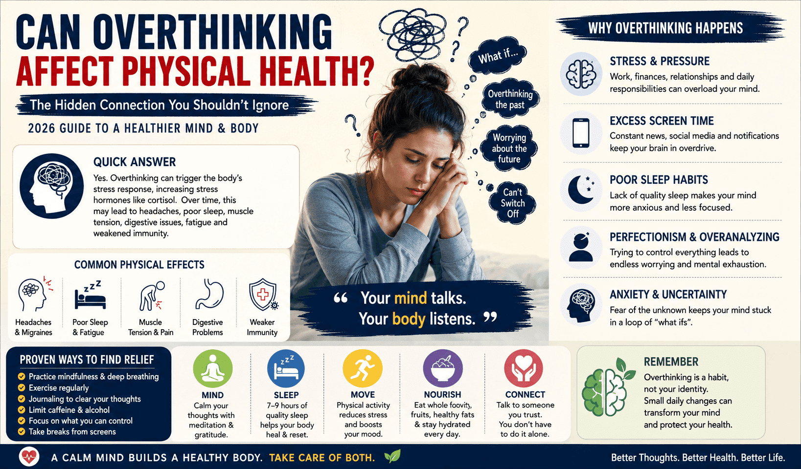 Can overthinking affect physical health?
