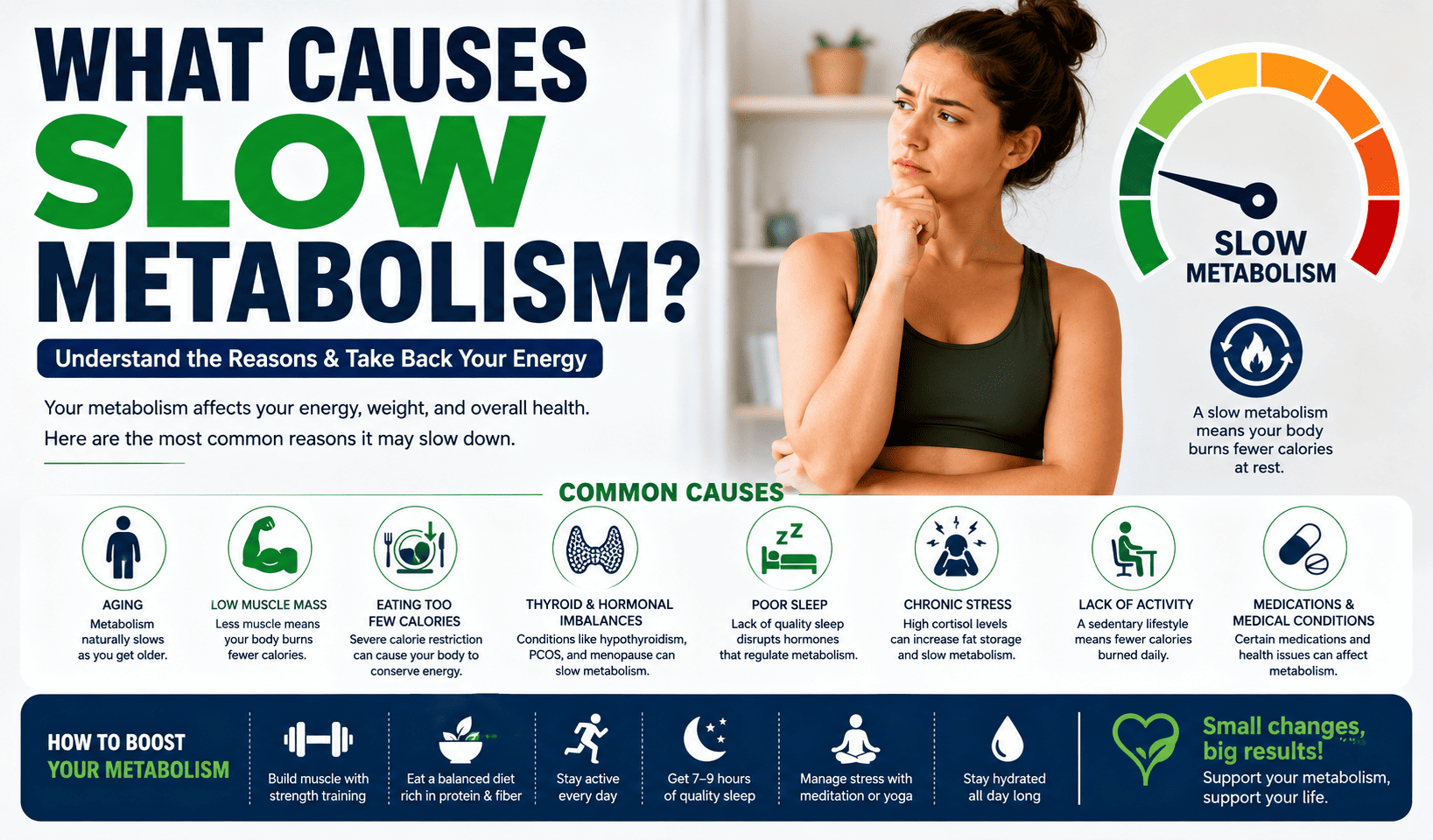 What causes slow metabolism?