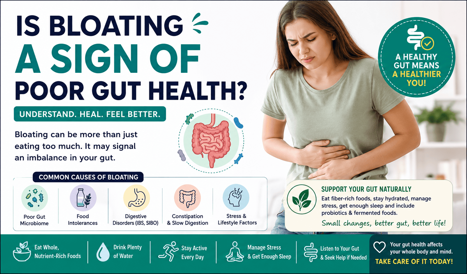 Is bloating a sign of poor gut health?