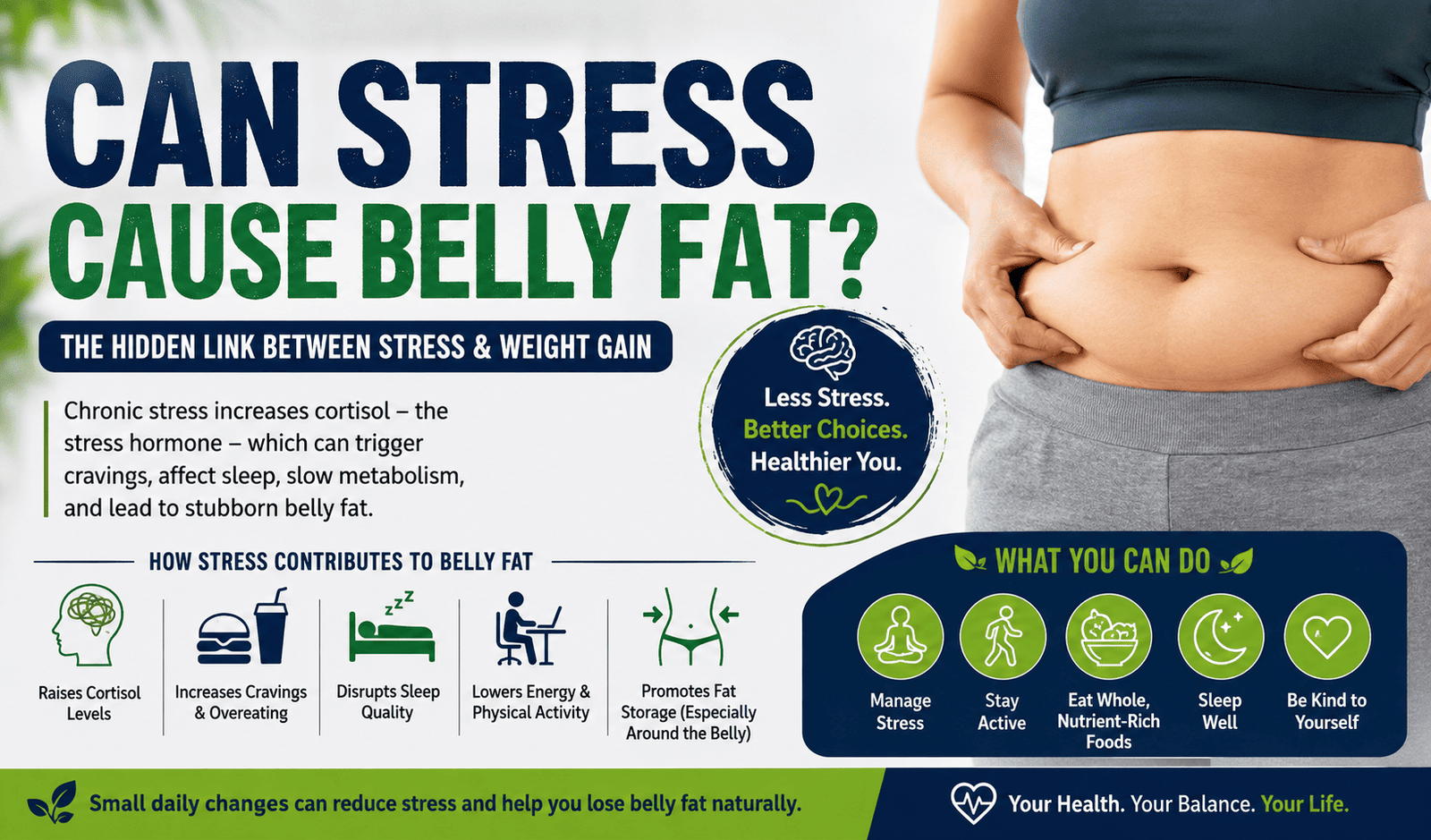 Can stress cause belly fat?