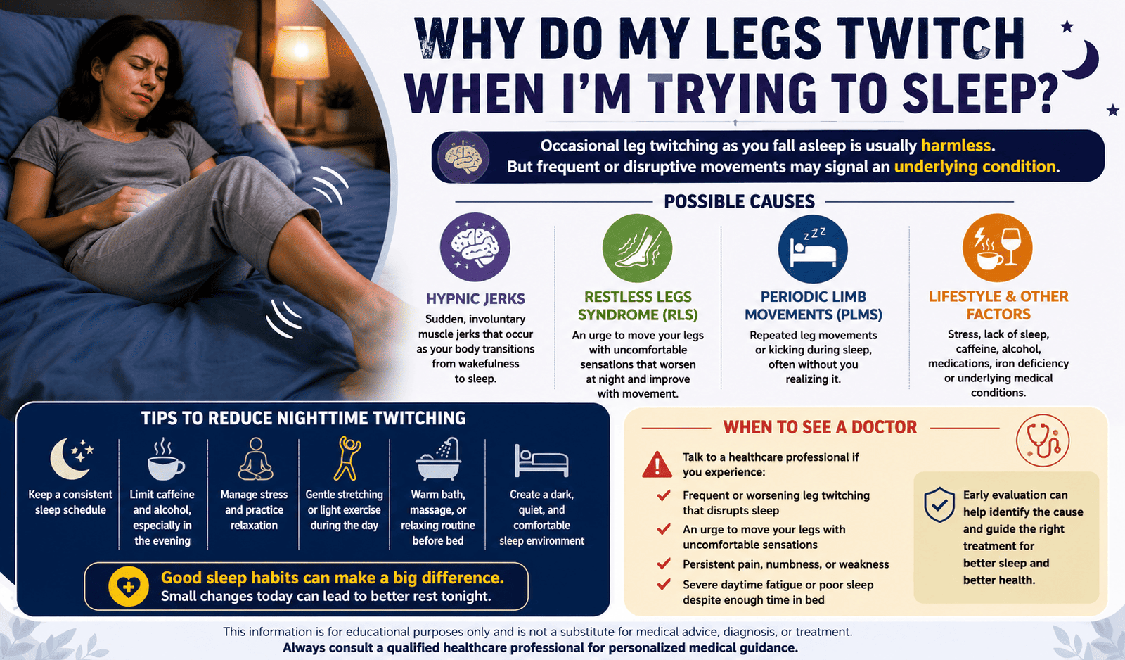 Why Do My Legs Twitch When I'm Trying to Sleep?