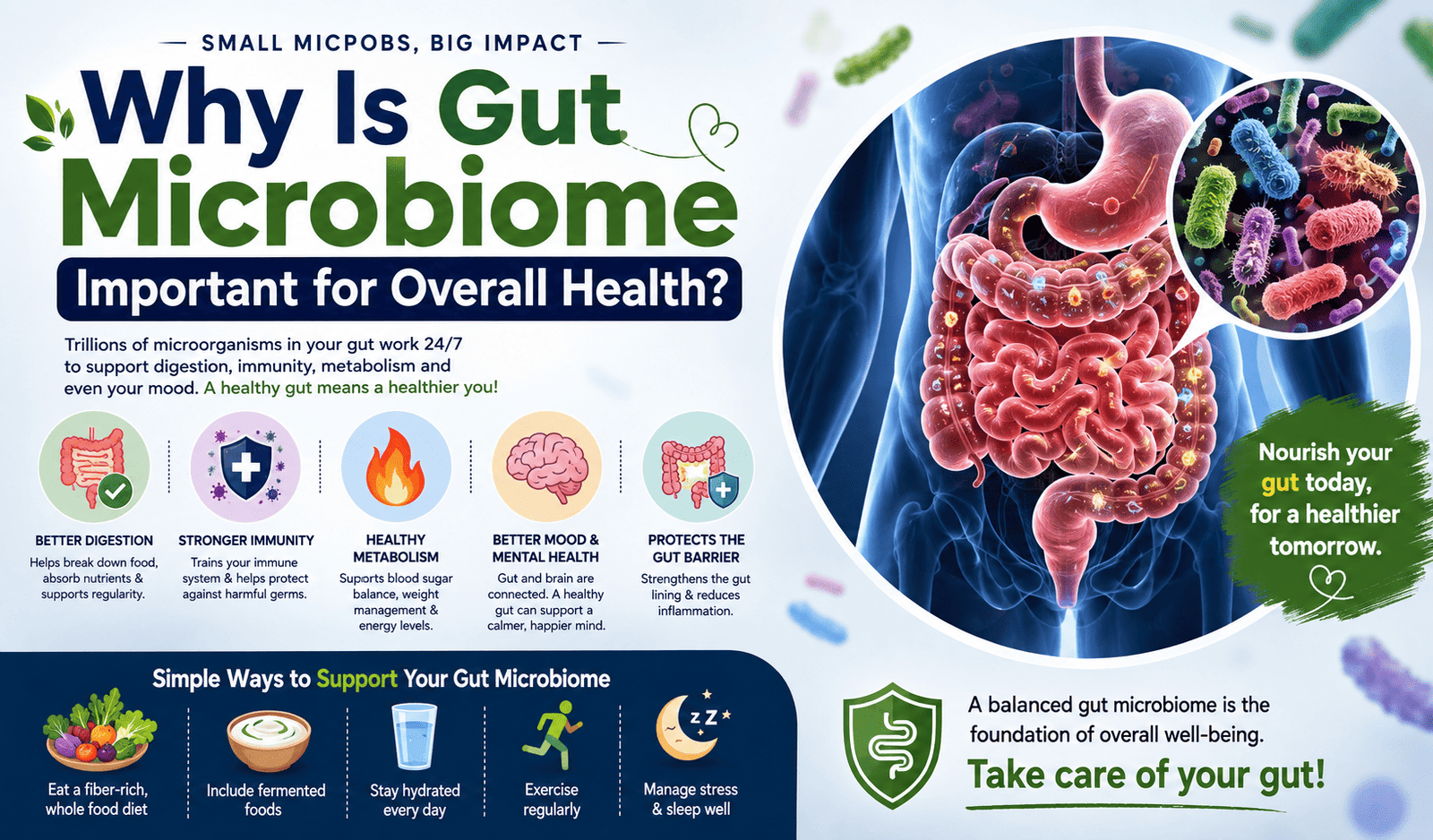 Why is gut microbiome important for overall health?