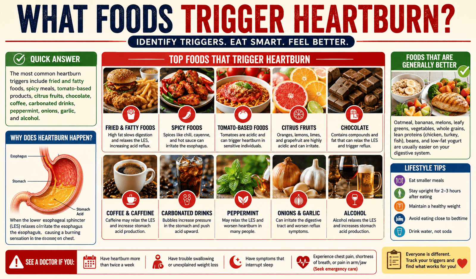 What Foods Trigger Heartburn?